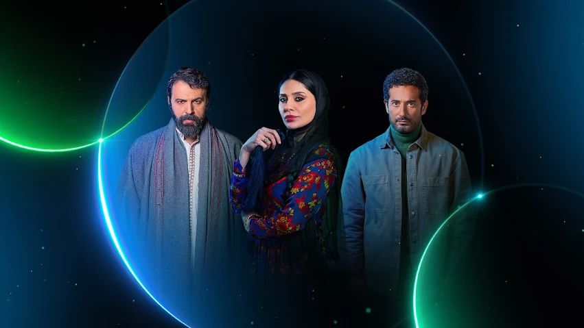 Three people with colorful backgrounds.